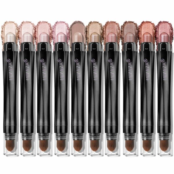 10PCS Eyeshadow Stick,Shimmer And Matte Brown