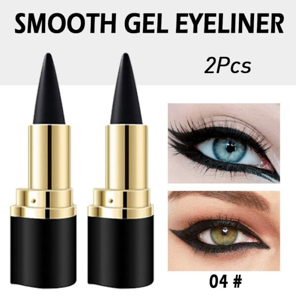 evpct 2Pcs Black Gel Lipstick Eyeliner Pencils Pen - Image 2