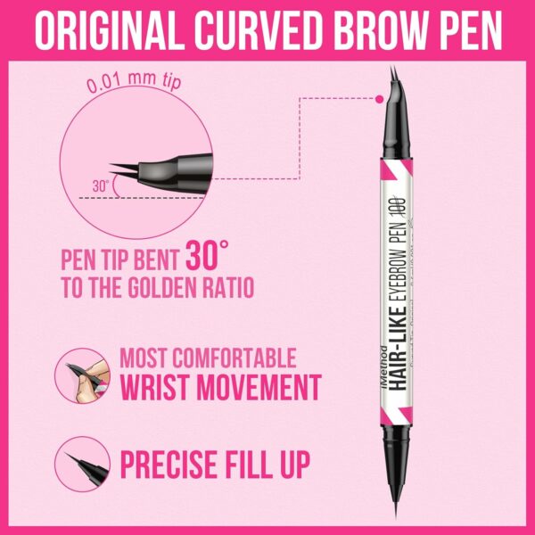 iMethod Curved Eyebrow Pen - Eyebrow Pencil 2-in-1 - Image 6