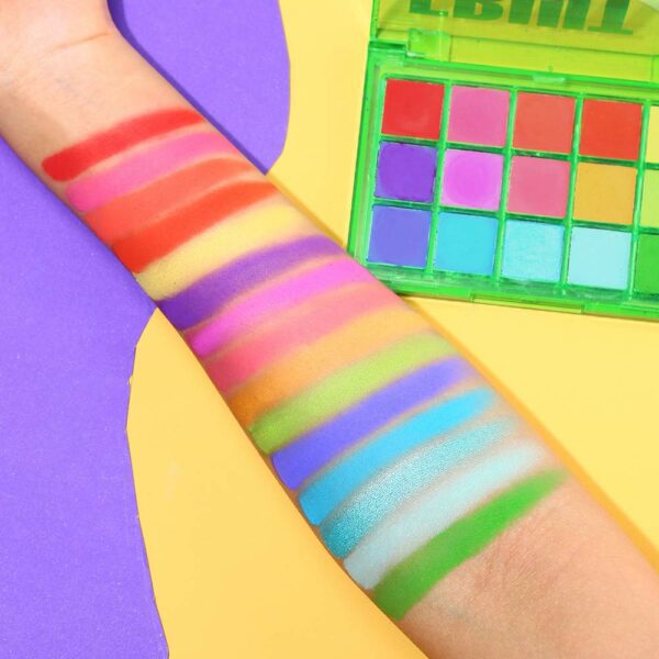 UCANBE Bright Colorful Neon Rainbow Makeup - Image 3