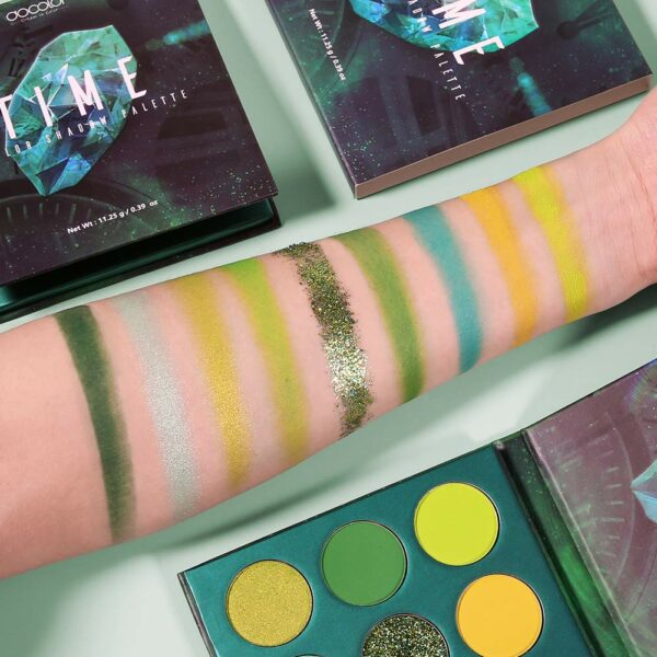 docolor Eyeshadow Palette 9 Colors Green Eyeshadow - Image 3