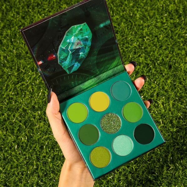 docolor Eyeshadow Palette 9 Colors Green Eyeshadow - Image 2