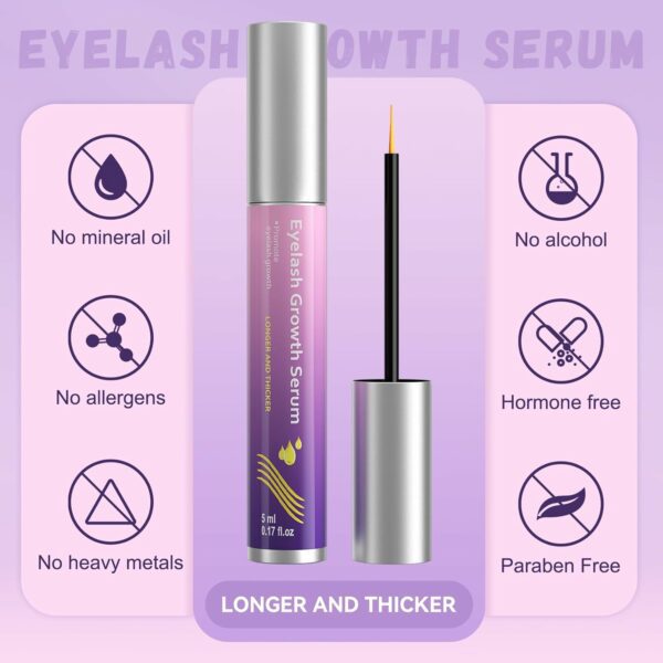 Eyelash Serum, Premium Eyelash Serum for Longer, - Image 4