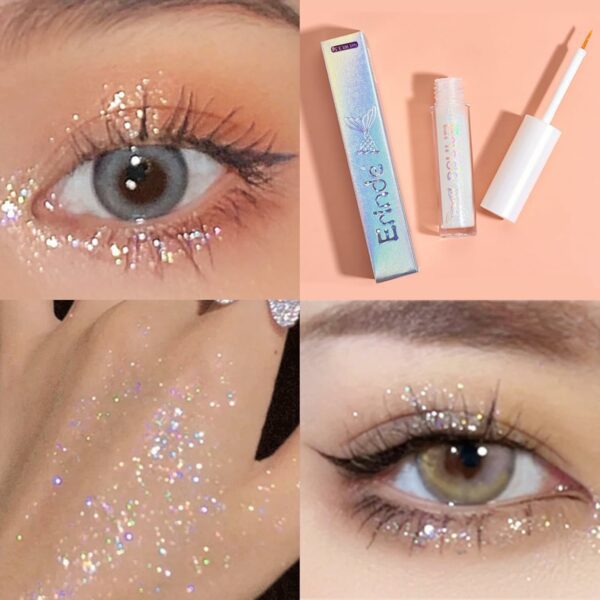 Erinde Liquid Glitter Eyeshadow Eyeliner, Korean - Image 2