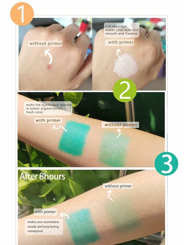 MAEPEOR Matte Eyeshadow Primer 6 Colors Prevent Creasing - Image 7