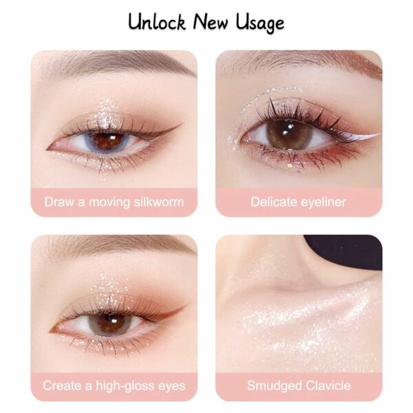 Erinde Liquid Glitter Eyeshadow Eyeliner, Korean - Image 6