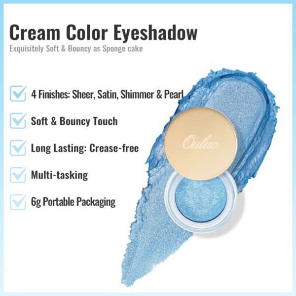 Oulac Blue Cream Eyeshadow also for Highlighter - Image 5