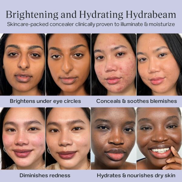 Saie Hydrabeam Under Eye Brightener - Sheer + Hydrating Eye Brightener with Cucumber Extract - Instantly Illuminates Skin for a Radiant Finish - Shade 0.5 (0.2 oz) - Image 8