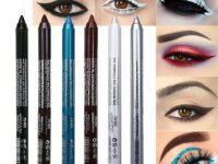 evpct 6Pcs White Glitter Eyeliner Pencils Set