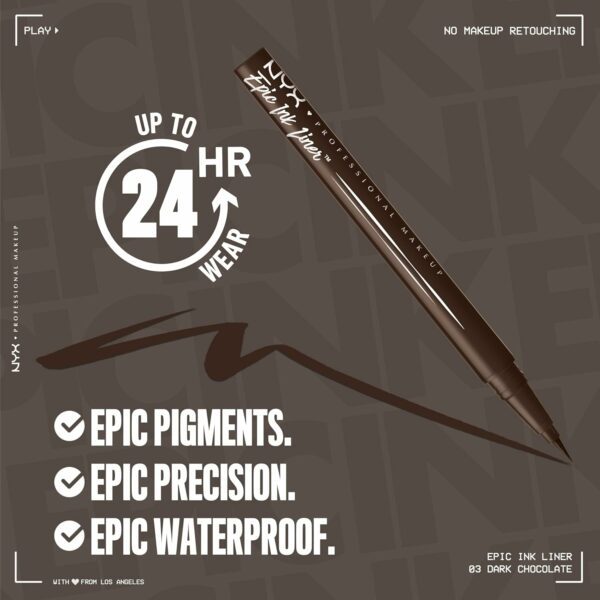 NYX PROFESSIONAL MAKEUP Epic Ink Liner, Waterproof - Image 5