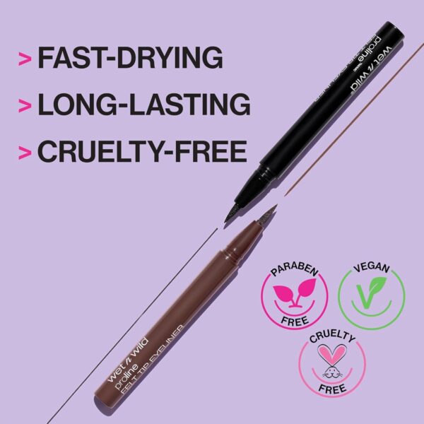 wet n wild MegaLiner Liquid Eyeliner - Black - Image 5