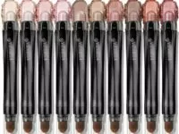 10PCS Eyeshadow Stick,Shimmer And Matte Brown