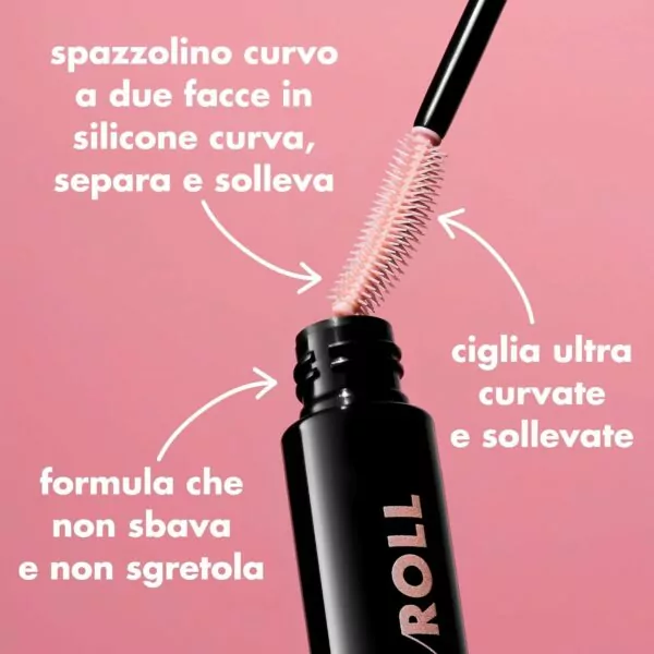 e.l.f. Lash 'N Roll Mascara, Curling Mascara For Visibly Lifted Lashes, Lifts & Separates Lashes. Long-Lasting Formula, Vegan & Cruelty-Free, Deep Brown - Image 5