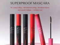 CLIO Long & Curl up Waterproof Black Mascara, Volumizing & Lengthening, Long-wearing Mascara (#01)