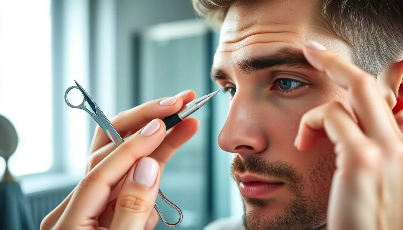 Eyebrow grooming for men