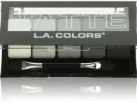 L.A. COLORS 5 Color Matte Eyeshadow, Black Lace,