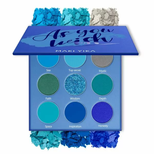 MAKI YIKA Blue Eyeshadow Palette for Women, Blue