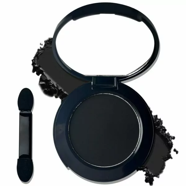 MEICOLY Black Eye Shadow with Mirror,Matte Single