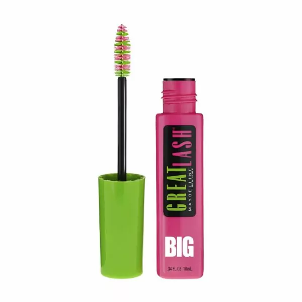 Maybelline Great Lash BIG Washable Mascara, Volumizing, Thickening, Lengthening Mascara, Very Black, 1 Count