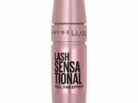 Maybelline Lash Sensational Washable Mascara, Lengthening and Volumizing for a Full Fan Effect, Blackest Black, 1 Count