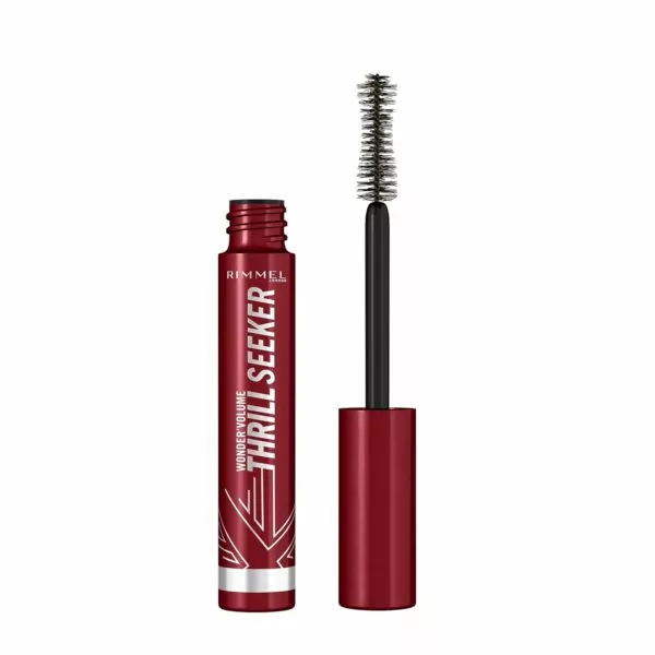 Rimmel London Wonder'Volume Thrill Seeker, 002 Black Brown, Mascara, Bold Volume, Lengthening, Weightless Feel, Doesn't Clump, Smudge-Free, 0.30oz