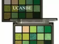 UCANBE Green Eyeshadow Makeup Palette, 15 Colors