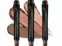 3PCS Eyeshadow Stick,Shimmer Red And Matte Brown