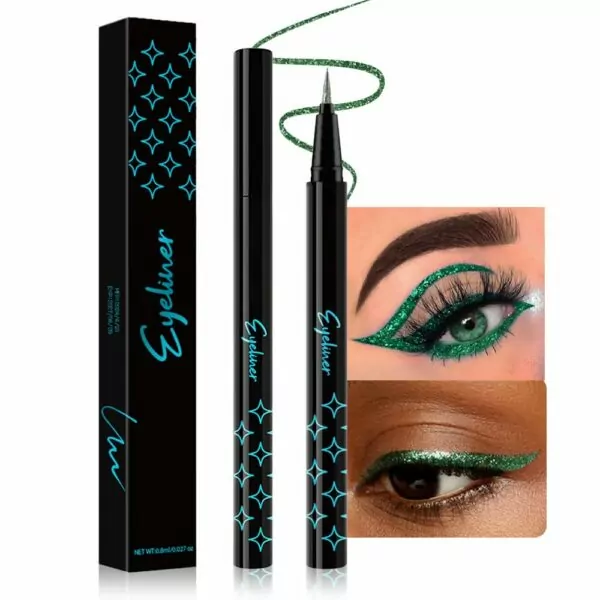 evpct 1Pcs Emerald Dark Green Glitter Glittering