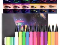 evpct 12Pcs Colorful UV Neon Liquid Eyeliner